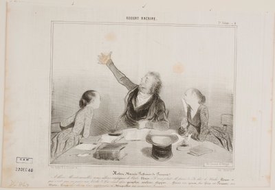 Robert Macaire, profesor języka francuskiego autorstwa Honoré Daumier