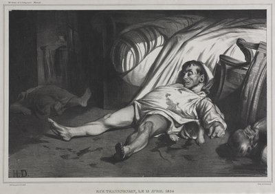 Rue Transnonain, 15 kwietnia 1834 autorstwa Honoré Daumier