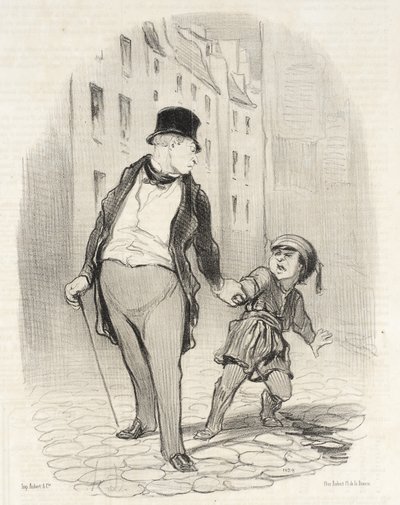 Jeśli nie przyjdziesz do szkoły szybciej niż tak autorstwa Honoré Daumier