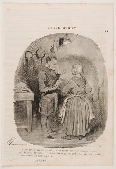Żółtko nie jest wystarczająco ubite. autorstwa Honoré Daumier