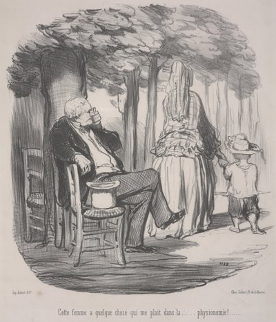 Ta kobieta ma coś, co lubię. . . W jej wyglądzie ogólnym! autorstwa Honoré Daumier