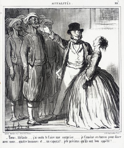 Patrz, Adélaïde... chciałem zrobić ci niespodziankę... autorstwa Honoré Daumier