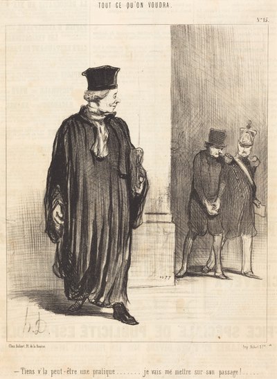 Patrz, może klient autorstwa Honoré Daumier