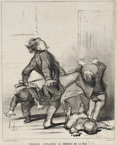 Wciąż odczuwalny wpływ Kongresu Pokojowego autorstwa Honoré Daumier