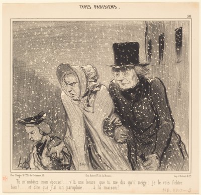 Zawracasz mi głowę, moja żono!... oto godzina... autorstwa Honoré Daumier
