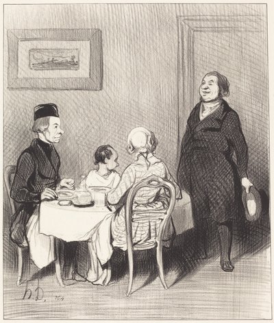 Przyjaciel to krokodyl... autorstwa Honoré Daumier