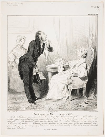 Wrażliwy mężczyzna (Caricaturana 43) autorstwa Honoré Daumier