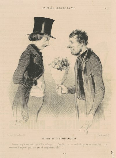 Jeden dzień pierwszego występu autorstwa Honoré Daumier