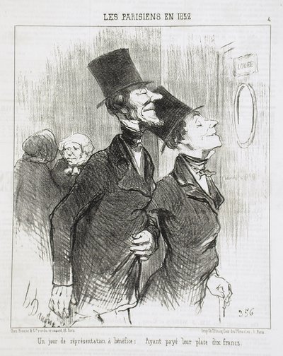 Dzień przedstawienia dobroczynnego! autorstwa Honoré Daumier
