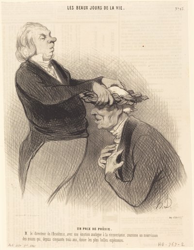 Nagroda poetycka autorstwa Honoré Daumier