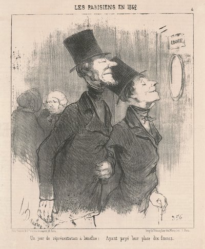 Dzień przedstawienia dobroczynnego autorstwa Honoré Daumier