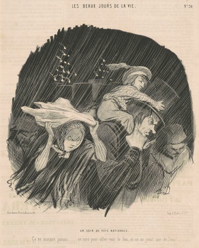 Wieczór w święto narodowe autorstwa Honoré Daumier