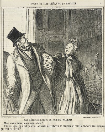 Nieporozumienie w Odéonie... autorstwa Honoré Daumier