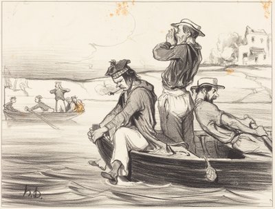 Spotkanie na otwartym morzu autorstwa Honoré Daumier