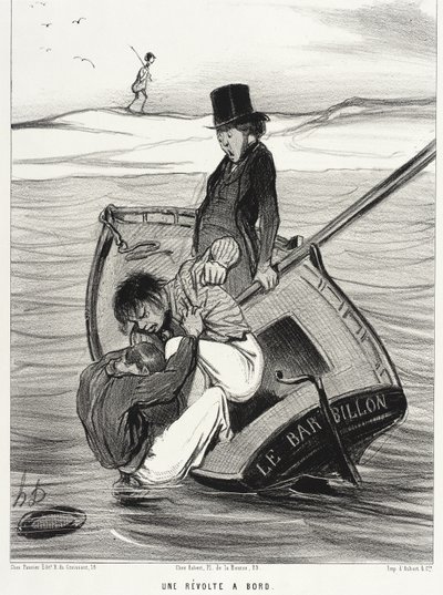 Bunt na pokładzie autorstwa Honoré Daumier