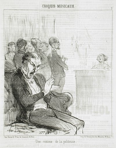 Ofiara uprzejmości autorstwa Honoré Daumier