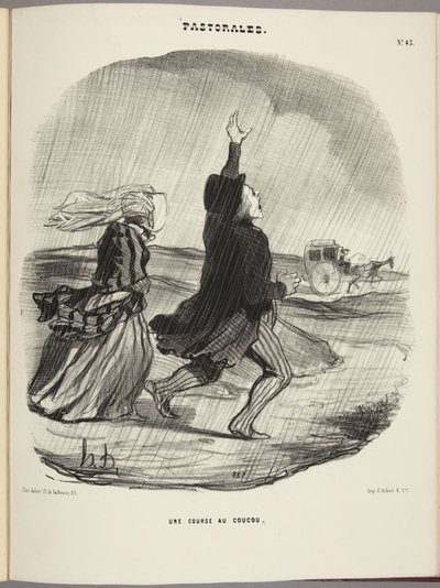 Wyścig kukułek autorstwa Honoré Daumier