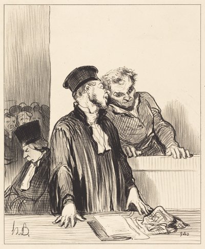 Oto prokuratura, która przekazuje wam pewne… nieprzyjemne… informacje... autorstwa Honoré Daumier