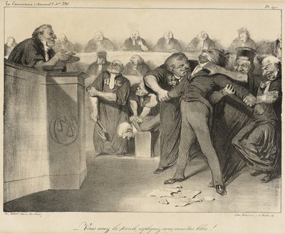 Macie głos, wytłumaczcie się, jesteście wolni! autorstwa Honoré Daumier