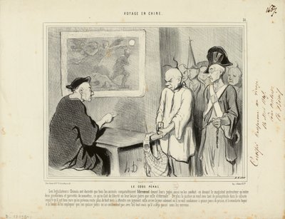 Podróż do Chin nr 31: Kodeks karny. Chińscy ustawodawcy postanowili, że wszyscy oskarżeni... autorstwa Honoré Daumier