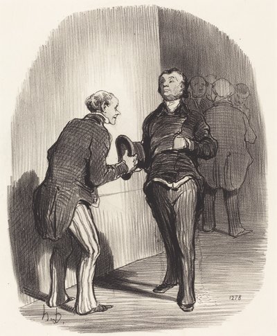 Widok ministerialnego przedpokoju... autorstwa Honoré Daumier
