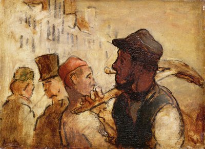 Robotnicy na ulicy autorstwa Honoré Daumier