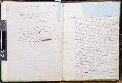 Pierwsza strona i dedykacja Madame Hanska z „Le Pere Goriot” (pióro i atrament na papierze) autorstwa Honore de Balzac