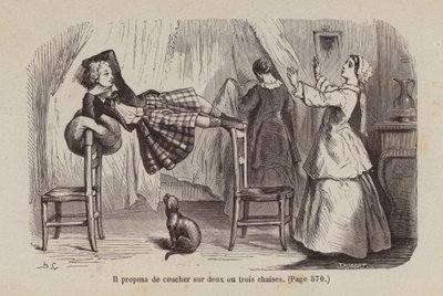 Ilustracja do Un Bon Petit Diable (grawerunek) autorstwa Horace (after) Castelli