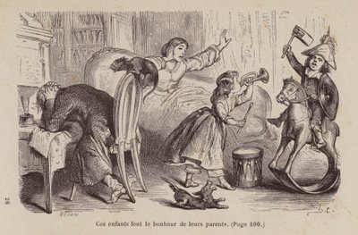 Ilustracja do Un Bon Petit Diable (grawerunek) autorstwa Horace (after) Castelli