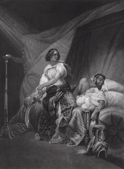 Judyta i Holofernes, Judyta, rozdz. 13, w. 4, 7 (rycina) autorstwa Horace (after) Vernet
