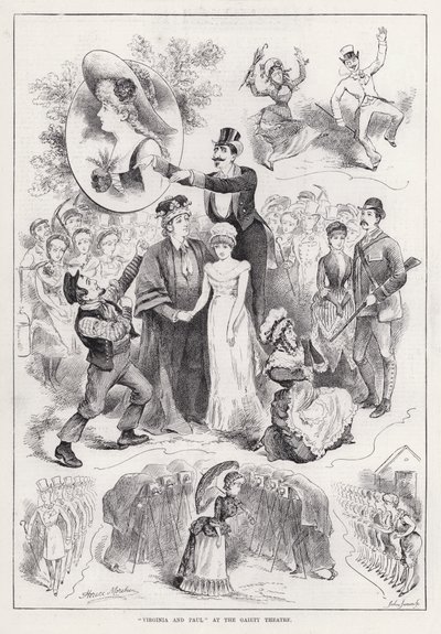 „Virginia and Paul” w Gaiety Theatre (grafika) autorstwa Horace Morehen