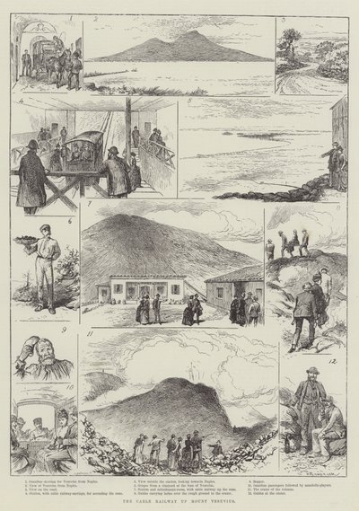 Kolejka linowa na Wezuwiusza autorstwa Horace Petherick