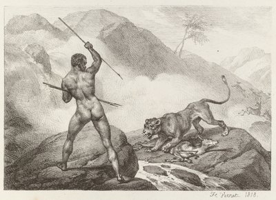 Afrykański myśliwy Afrykański myśliwy, 1818. autorstwa Emile Jean Horace Vernet