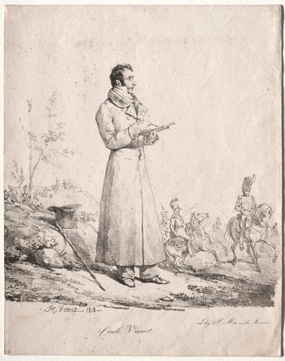 Antoine Charles Horace Vernet, zwany Carle autorstwa Emile Jean Horace Vernet
