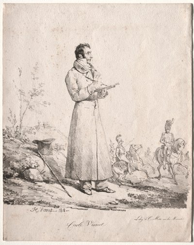 Antoine Charles Horace Vernet, zwany Carle. autorstwa Emile Jean Horace Vernet