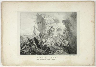 Uzbrojony w zakrwawione żelazo, osłonięty tarczą... autorstwa Horace Vernet