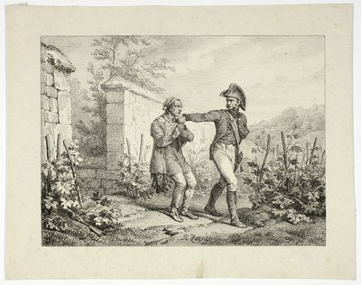 Aresztowanie kłusownika autorstwa Emile Jean Horace Vernet