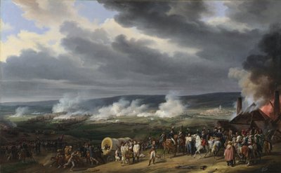 Bitwa pod Jemappes (Jemmapes) 6 listopada 1792 między Austrią a Francją (Zwycięstwo Francuzów, dowództwo generała Charlesa Francois Dumouriez (1739-1823). Obraz Emile Jean Horace Vernet (1789-1863) autorstwa Emile Jean Horace Vernet