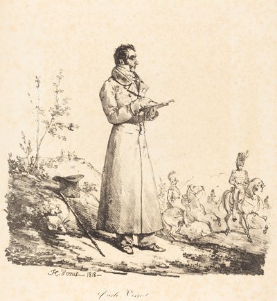 Carle Vernet, pełna długość autorstwa Emile Jean Horace Vernet