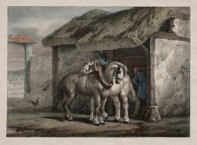 Koń hodowlany autorstwa Emile Jean Horace Vernet