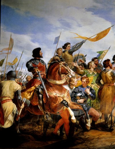 Wojna francusko-angielska (1202-1214): „”bitwa pod Bouvines 27.07.1214, Philippe Auguste stawia na koronę Francji”” Sprzeciwiła się francuskiej armii Philippe