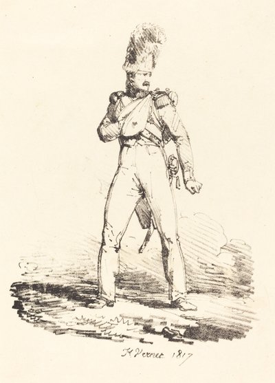 Grenadier autorstwa Emile Jean Horace Vernet