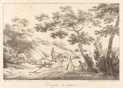 Kawałek w baterii autorstwa Emile Jean Horace Vernet