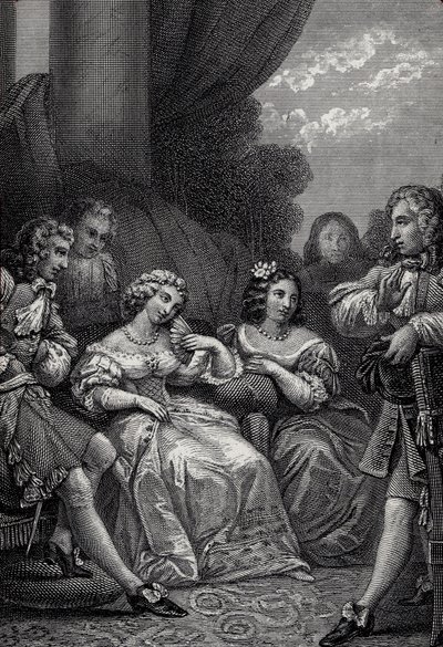 Mizantrop lub zakochany Atrabilaire - Grawer z „Dzieło” Jean-Baptiste Poquelin dit Moliere (Jean Baptiste Poquelin autorstwa Emile Jean Horace Vernet