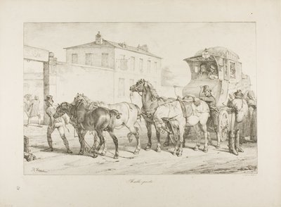 Trener poczty autorstwa Emile Jean Horace Vernet