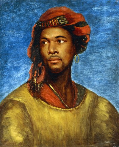 Portret Maura z czerwonym turbanem autorstwa Emile Jean Horace Vernet