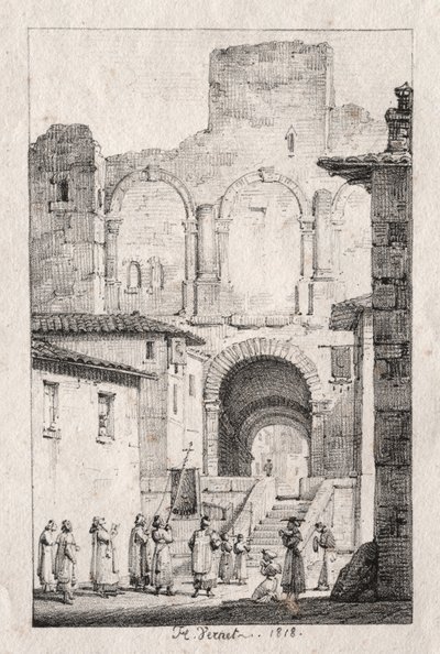 Procesja w Arles autorstwa Emile Jean Horace Vernet