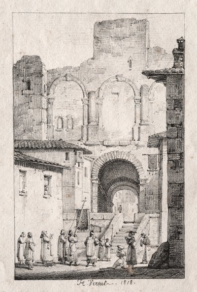 Procesja w Arles, 1918. autorstwa Emile Jean Horace Vernet