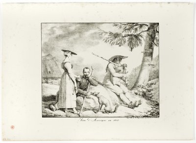 Scena Owernii w 1845 autorstwa Emile Jean Horace Vernet