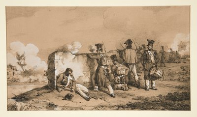 Żołnierze w potyczkach autorstwa Emile Jean Horace Vernet